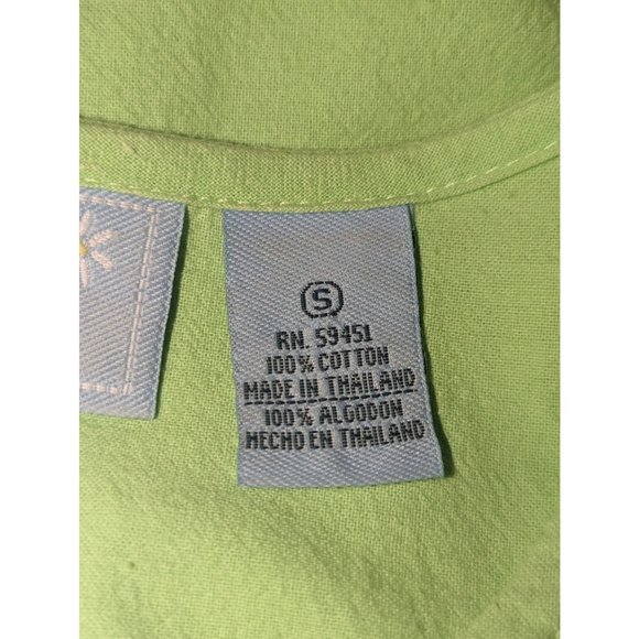 Jane Ashley 90's Y2K 100% Cotton Casual Midi Shift Dress Summer Beachy Wear sz S - Picture 8 of 10